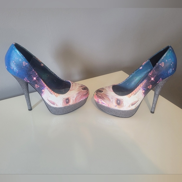 Iron Fist Unicornicopia Platform Heels, VGUC, Size 7 - Picture 5 of 7